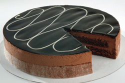 dark chocolate truffle gateaux
