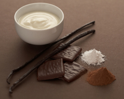 vanilla cocoa and chocolate